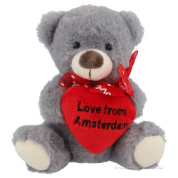 Teddybeer pluche Hart Love from Amsterdam 13cm