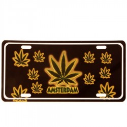 Amsterdam Cannabis Leaf - Licence Plate