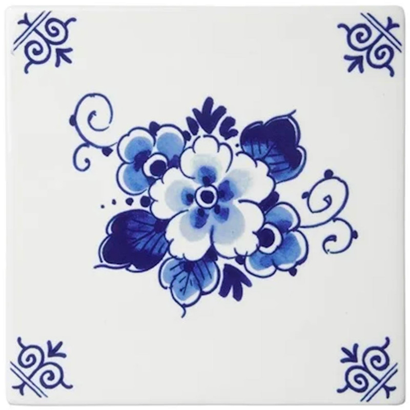 Flower decor - Tile 13x13cm
