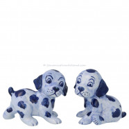 Delft Blue Standing Puppy  - Handpainted Delftware