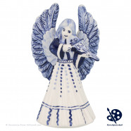 Delft Blue Christmas Angel Violin B - Handpainted Delftware