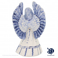 Delft Blue Christmas Angel Violin B - Handpainted Delftware