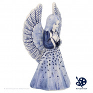 Delft Blue Christmas Angel praying C - Handpainted Delftware