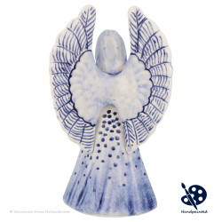 Delft Blue Christmas Angel praying C - Handpainted Delftware