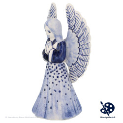 Delft Blue Christmas Angel praying C - Handpainted Delftware