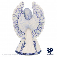 Delft Blue Christmas Angel playing Lyre B - Handpainted Delftware