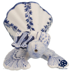 Delft Blue Christmas Angel playing Lyre B - Handpainted Delftware