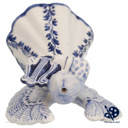 Delft Blue Christmas Angel playing Lyre B - Handpainted Delftware