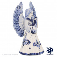 Delft Blue Christmas Angel Mandolin B - Handpainted Delftware