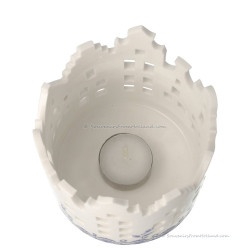 Tea light holder Size L Canal Houses Delft Blue