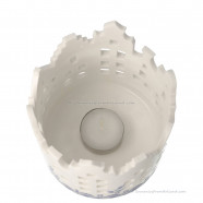 Tea light holder Size L Canal Houses Delft Blue