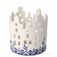 Tea light holder Size L Canal Houses Delft Blue