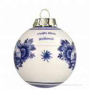 Kerstbal 5cm - Delfts Blauw - Kerstversiering