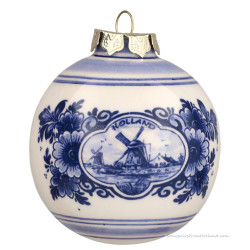 Christmas ball 6,5cm - Delft Blue - Christmas Ornaments