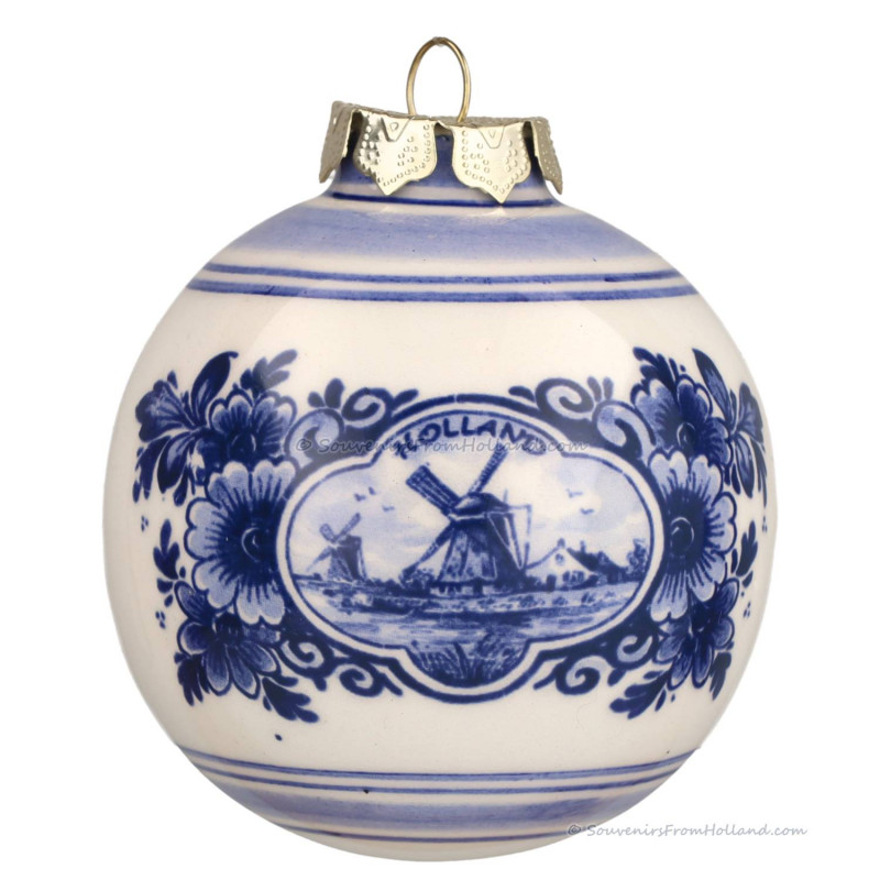 Christmas ball 6,5cm - Delft Blue - Christmas Ornaments