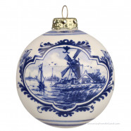 Kerstbal 7cm molen boot - Kerstversiering