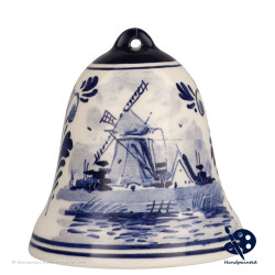 X-mas Bell Windmill 6,5cm - Handpainted Delft Blue
