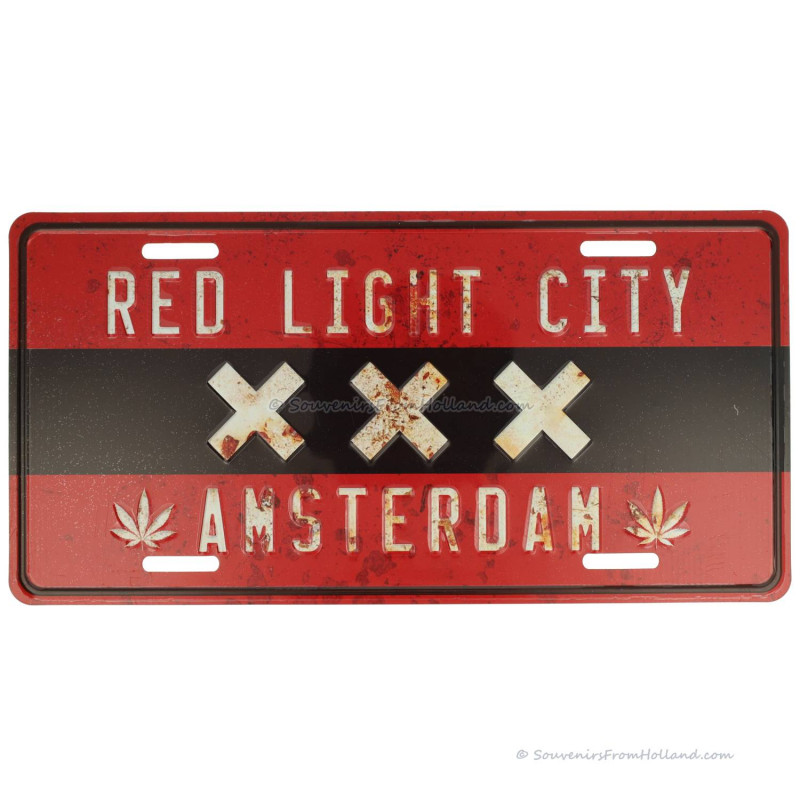 Red Light City XXX Amsterdam kentekenplaat