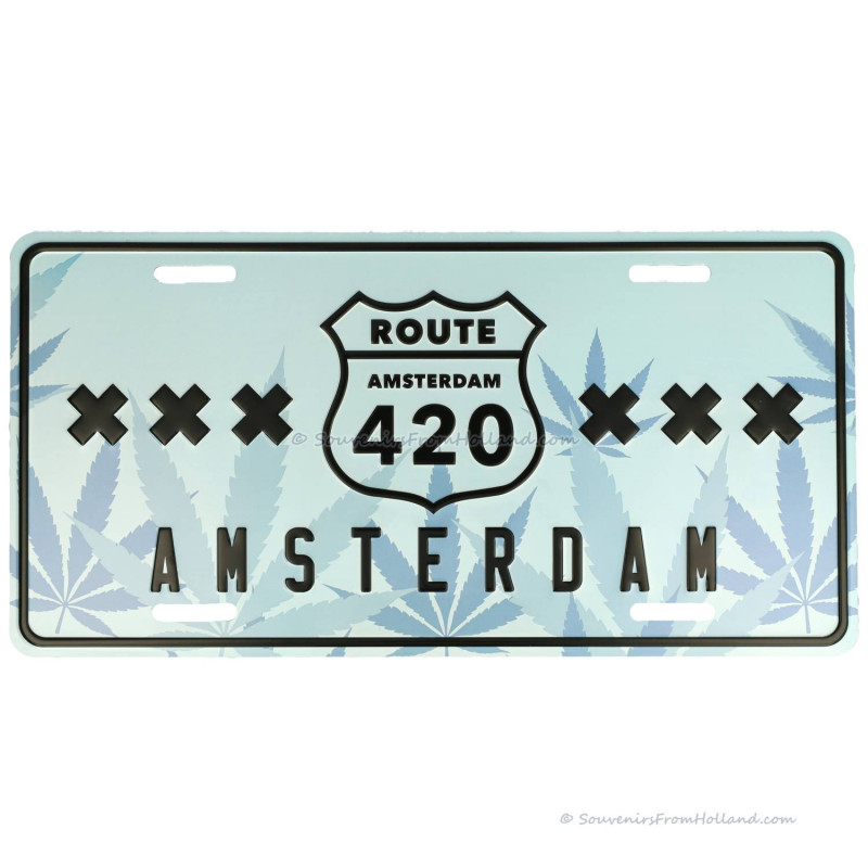 Route Amsterdam 420 kentekenplaat