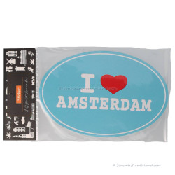I love Amsterdam Blauwe Sticker
