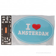 I love Amsterdam Blauwe Sticker