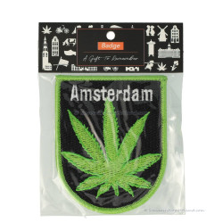 Amsterdam Cannabis Leaf Badge