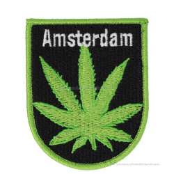 Amsterdam Cannabis Leaf Badge