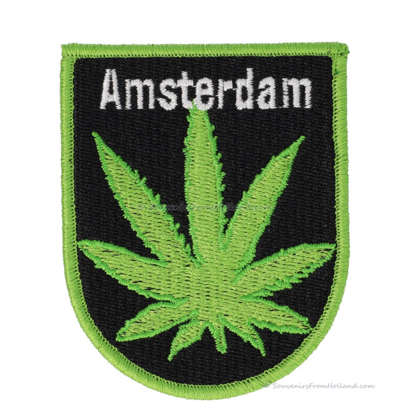 Amsterdam Cannabis Leaf Badge