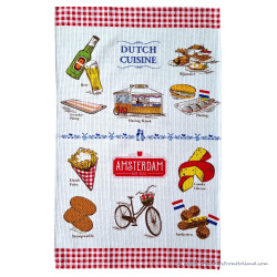 Dutch Cuisine Amsterdam Red Kitchen Towel 45x70cm