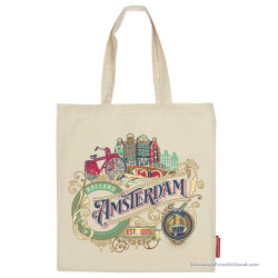 Witte Katoenen Tas Amsterdam Ornaments