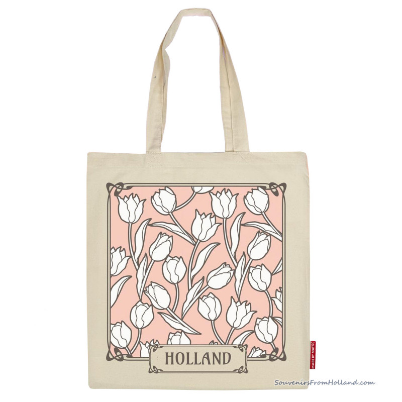 Cotton Shopper Holland Tulips Pink - Shopping Bag