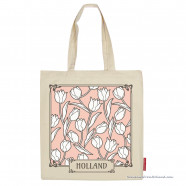 Cotton Shopper Holland Tulips Pink - Shopping Bag