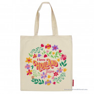 Cotton Shopper Flower Power Love Tulips - Shopping Bag