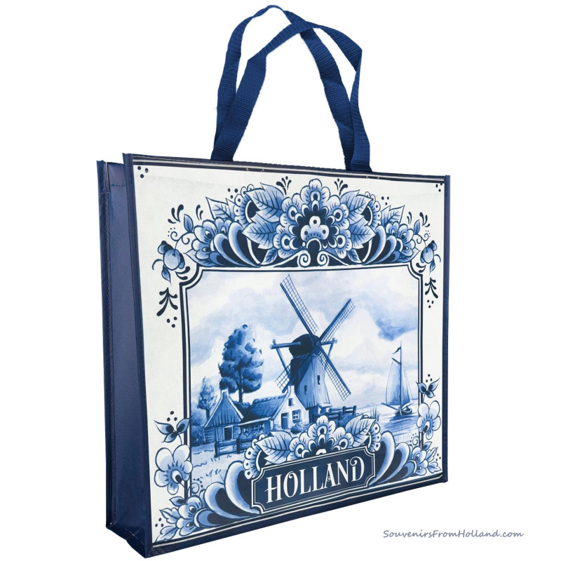 Delft Blue Windmill Shopper - Shopping Bag 40cm