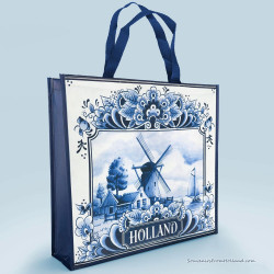 Delft Blue Windmill Shopper - Shopping Bag 40cm