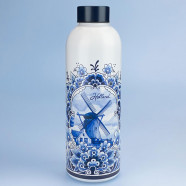 Waterbottle RVS Delft Blue Windmill