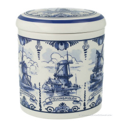 Syrup Waffle Jar Windmill 12,5cm - Delft Blue