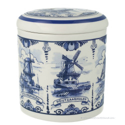 Syrup Waffle Jar Windmill 12,5cm - Delft Blue