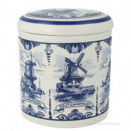 Stroopwafelpot Molen 12,5cm - Delfts Blauw