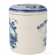 Stroopwafelpot Gouda Molen 12,5cm - Delfts Blauw