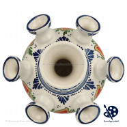 Kleine Tulpenvaas Oranje Tulpen v4 - Handgeschilderd Delfts Blauw