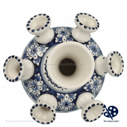 Kleine Tulpenvaas Molenlandschap detail - Handgeschilderd Delfts Blauw