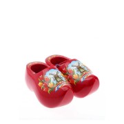 Decoration Red Tulip - 8 cm Wooden Shoes