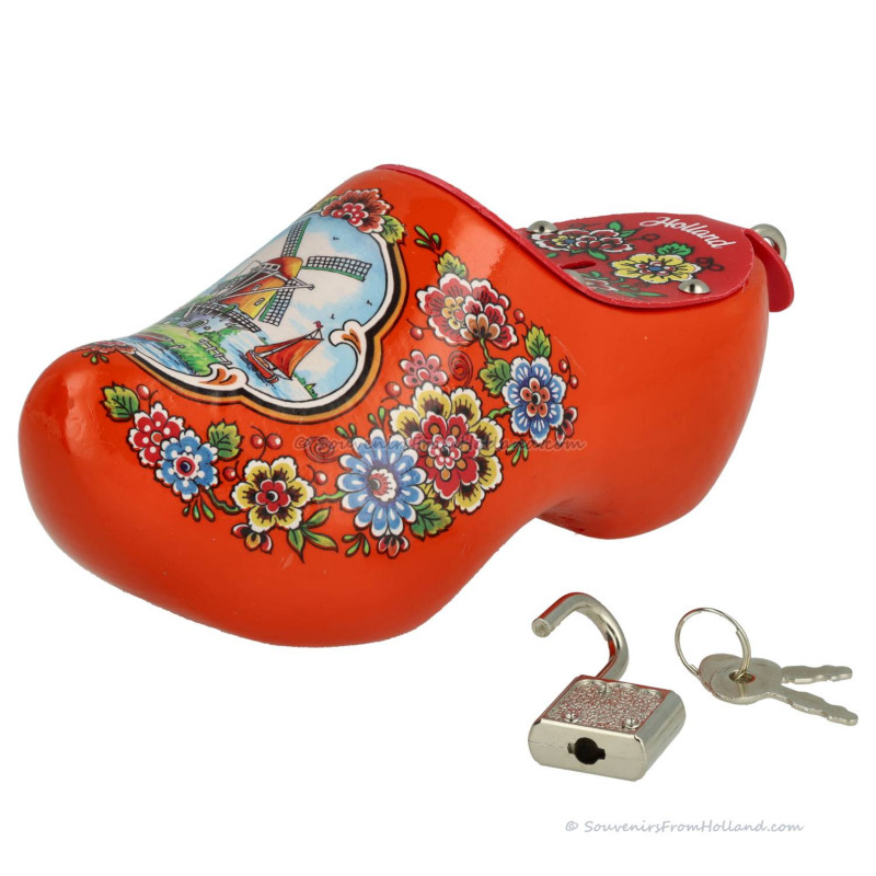 Oranje spaarpotklomp 14cm