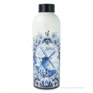 Waterbottle RVS Delft Blue Windmill