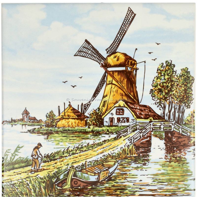 Molen Boeren Landweg - Tegel 15x15cm