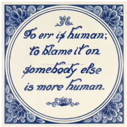 Spreukentegel - To err is human