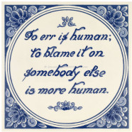 Spreukentegel - To err is human