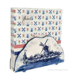 Napkins Holder Windmill landscape - Delft Blue