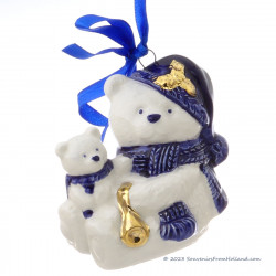 Set of 3 Cheerful figures - X-mas Figurine Delft Blue
